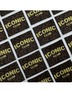 Lot de 5 étiquettes tissées à coudre Iconic Club