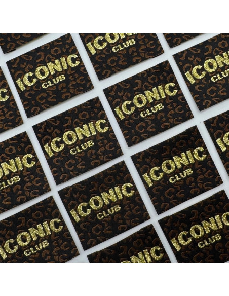 Lot de 5 étiquettes tissées à coudre Iconic Club