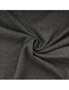 Tissu manteau lainage chevrons - Noir