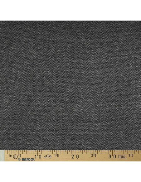 Tissu manteau lainage chevrons - Noir