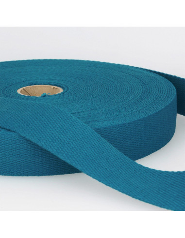Sangle coton pour sacs - Bleu pétrole