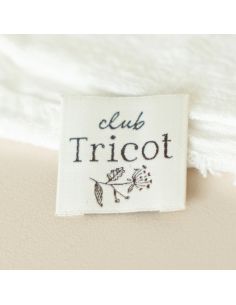 Étiquette tissée à coudre Club tricot