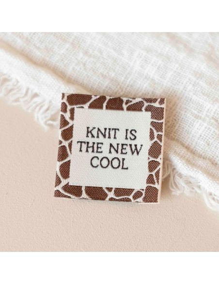 Étiquette tissée à coudre Knit is the new cool