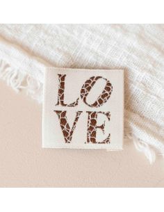 Étiquette tissée à coudre Love