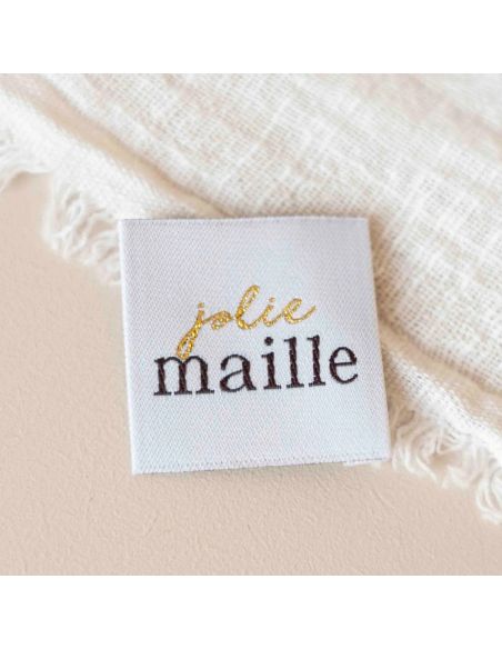 Étiquette tissée à coudre Jolie maille