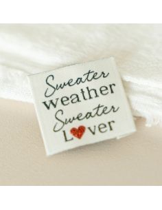 Étiquette tissée à coudre Sweater weather