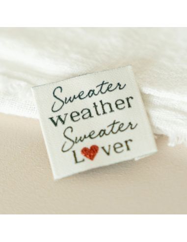 Étiquette tissée à coudre Sweater weather