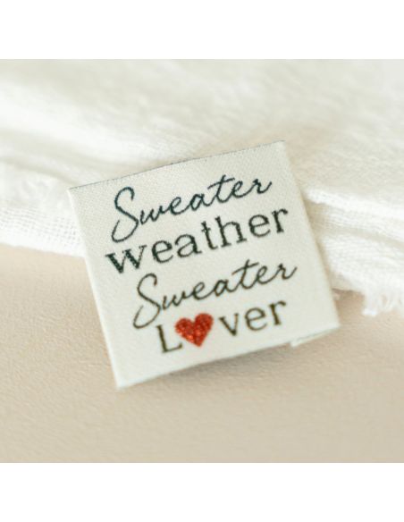 Étiquette tissée à coudre Sweater weather