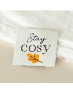 Étiquette tissée à coudre Stay cosy