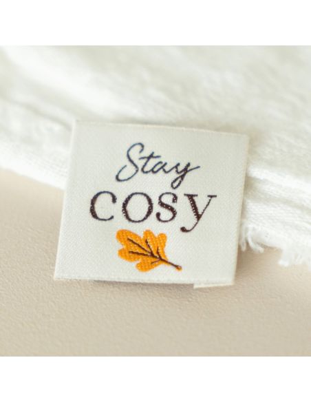 Étiquette tissée à coudre Stay cosy