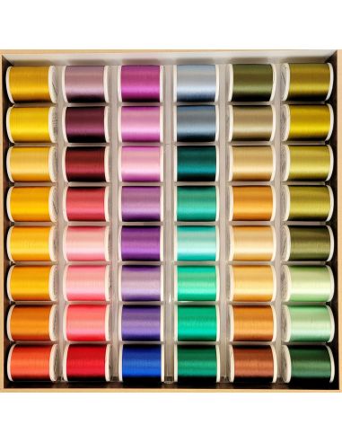 Coffret fils à broder machine Rayon Madeira 1000 m - Blanc