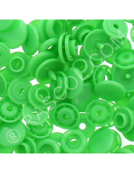 Sachet de 25 pressions résine KAM ronds - Vert clair