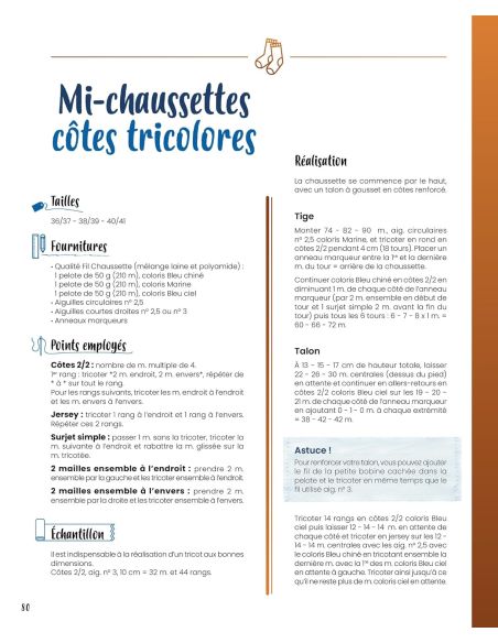 Livre le grand livre des chaussettes à tricoter