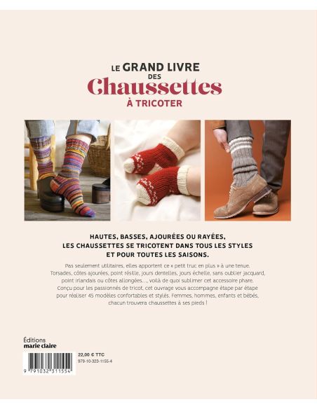 Livre le grand livre des chaussettes à tricoter