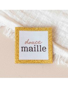 Étiquette tissée à coudre Douce maille