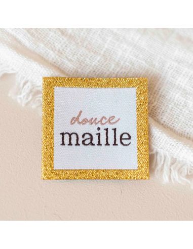 Étiquette tissée à coudre Douce maille