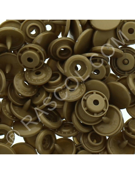 Sachet de 25 pressions résine KAM ronds - Bronze
