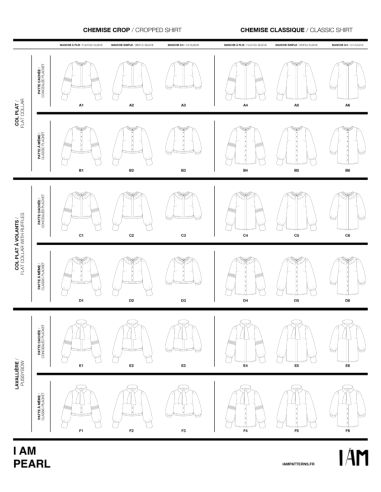 Patron de chemisiers et hauts Pearl - I am patterns