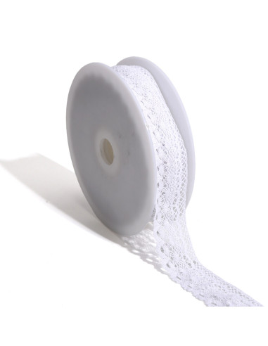 Dentelle Margot 35mm - Blanc