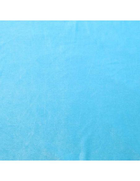 Tissu velours stretch - Bleu aqua
