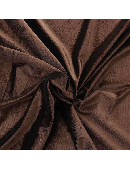 Tissu velours stretch - Marron