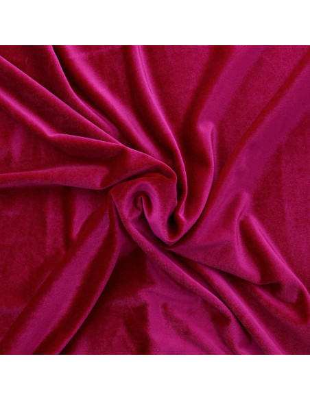Tissu velours stretch - Fuchsia