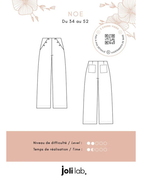 Patron de pantalon Noé - Joli Lab