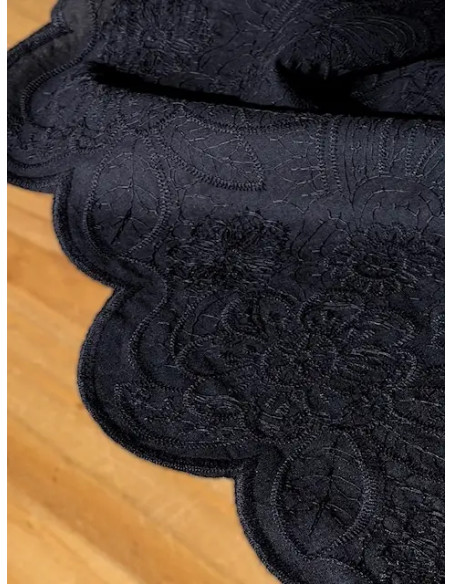 Tissu broderie anglaise Luna noire - My Dress Made
