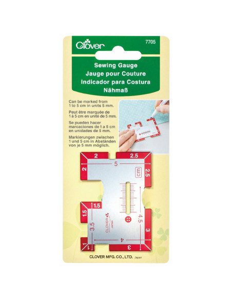 Jauge pour couture en métal Clover