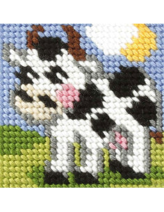 Kit canevas enfant - La vache