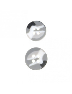 Bouton 4 trous militaire - Gris