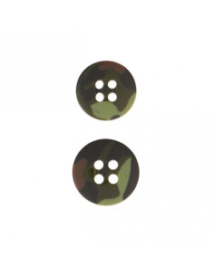 Bouton 4 trous militaire - Kaki