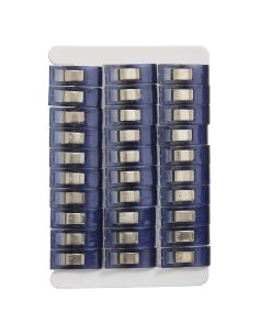 Set de 30 pinces tissus - Collection fleurs bleues 2