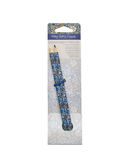 Crayon craie noir et blanc - Collection fleurs bleues