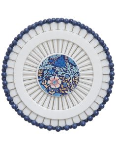 Disque de 40 épingles à tête plastique - Collection fleurs bleues 2
