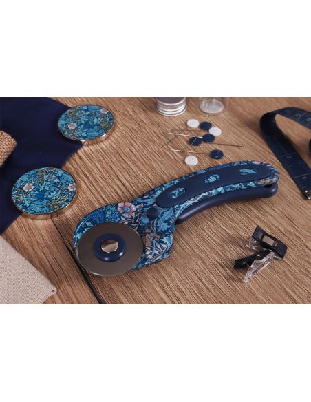 Cutter rotatif 45 mm - Collection fleurs bleues