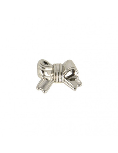 Bouton métal noeud - Argent