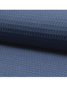 Tissu torchon nid d´abeille - Bleu jeans