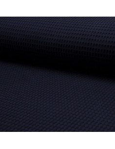Tissu torchon nid d´abeille - Bleu marine
