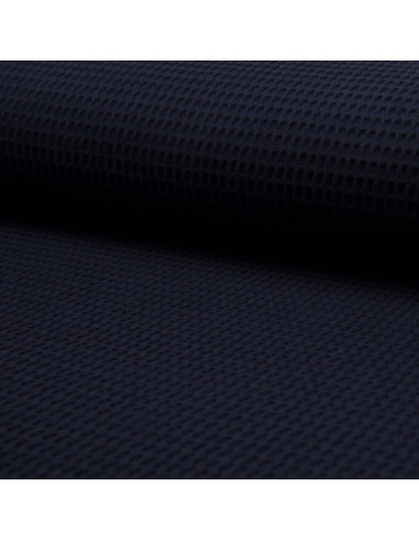 Tissu torchon nid d´abeille - Bleu marine