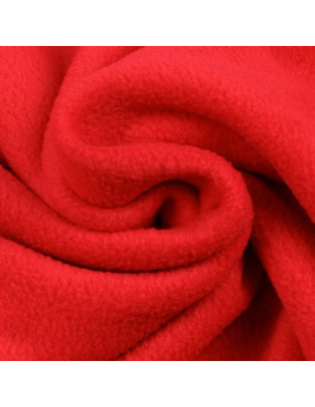 Tissu polaire - Rouge
