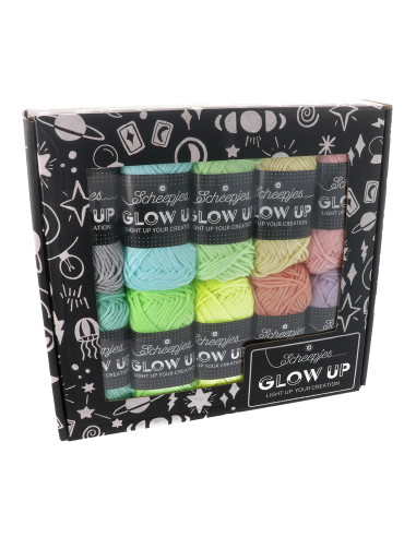 Coffret 10 fils phosphorescents Scheepjes Glow Up
