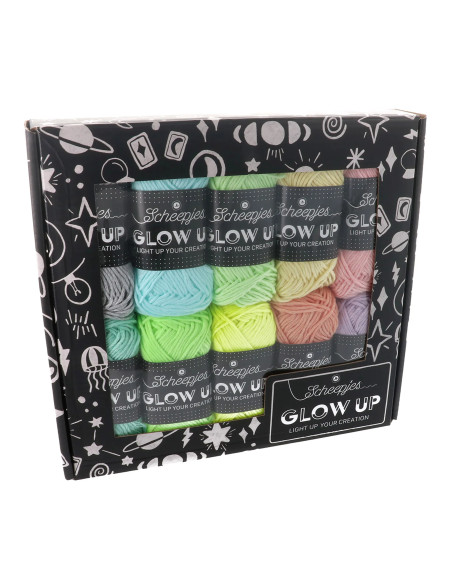 Coffret 10 fils phosphorescents Scheepjes Glow Up