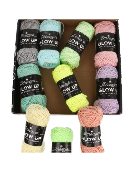 Coffret 10 fils phosphorescents Scheepjes Glow Up