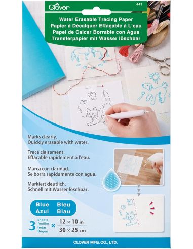 Papier calque effaçable à l'eau Clover