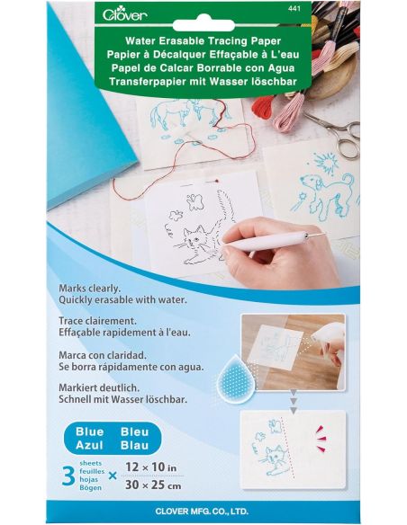 Papier calque effaçable à l'eau Clover