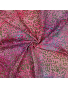 Tissu viscose batik Kaona - Rose