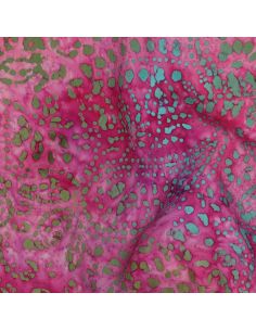 Tissu viscose batik Kaona - Rose 2