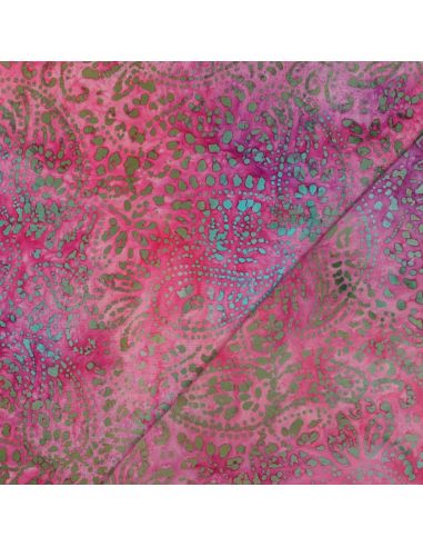 Tissu viscose batik Kaona - Rose