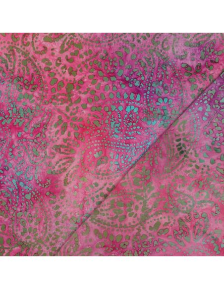Tissu viscose batik Kaona - Rose
